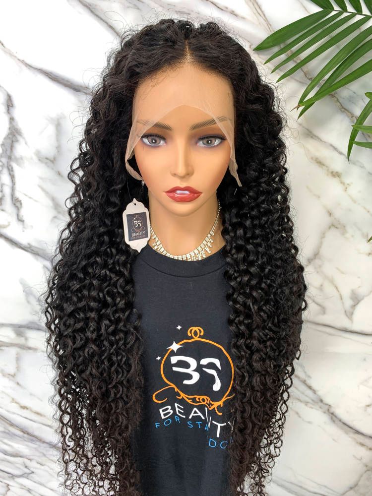 40inch Natural Curly Lace Frontal Wig  13*4 Lace Frontal wig virgin hair