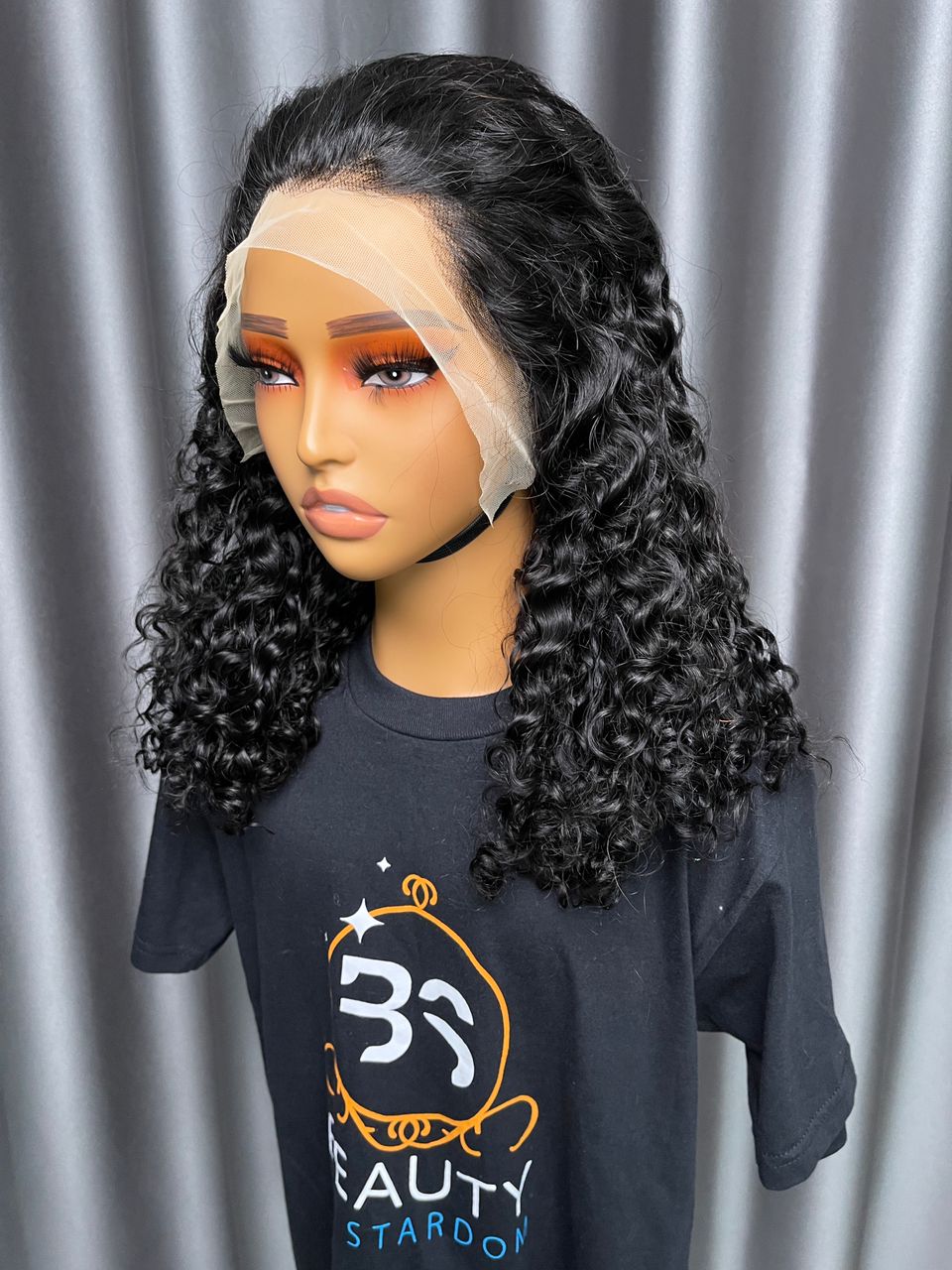 14inch Water Curly Wig, Super Double Drawn  200% density