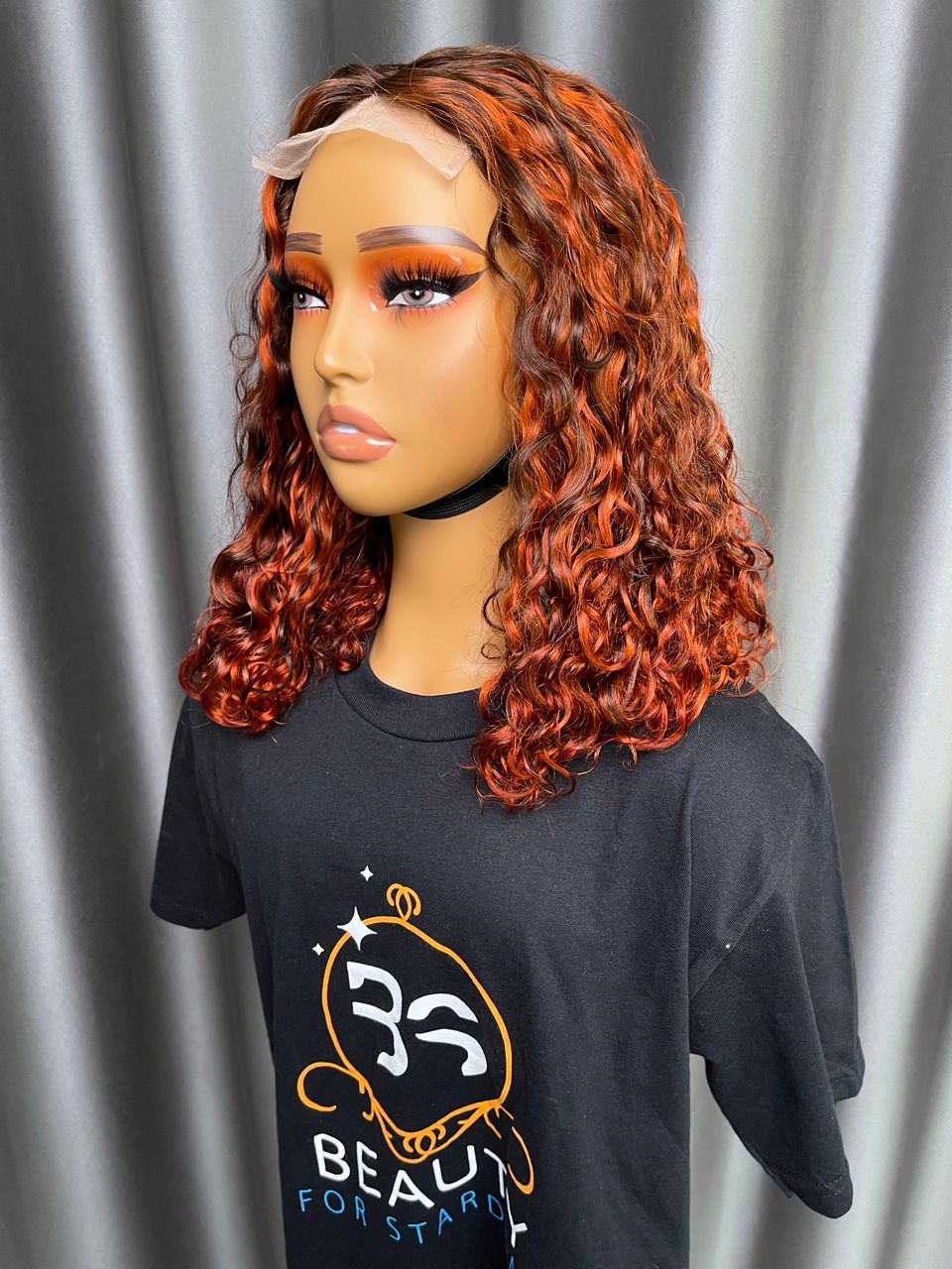 14″ Water Curly Wig  4*1 T Lace Closure Wig